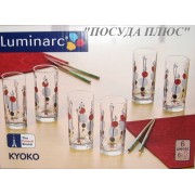 Набор стаканов "KYOKO WHITE"270 мл 6 шт